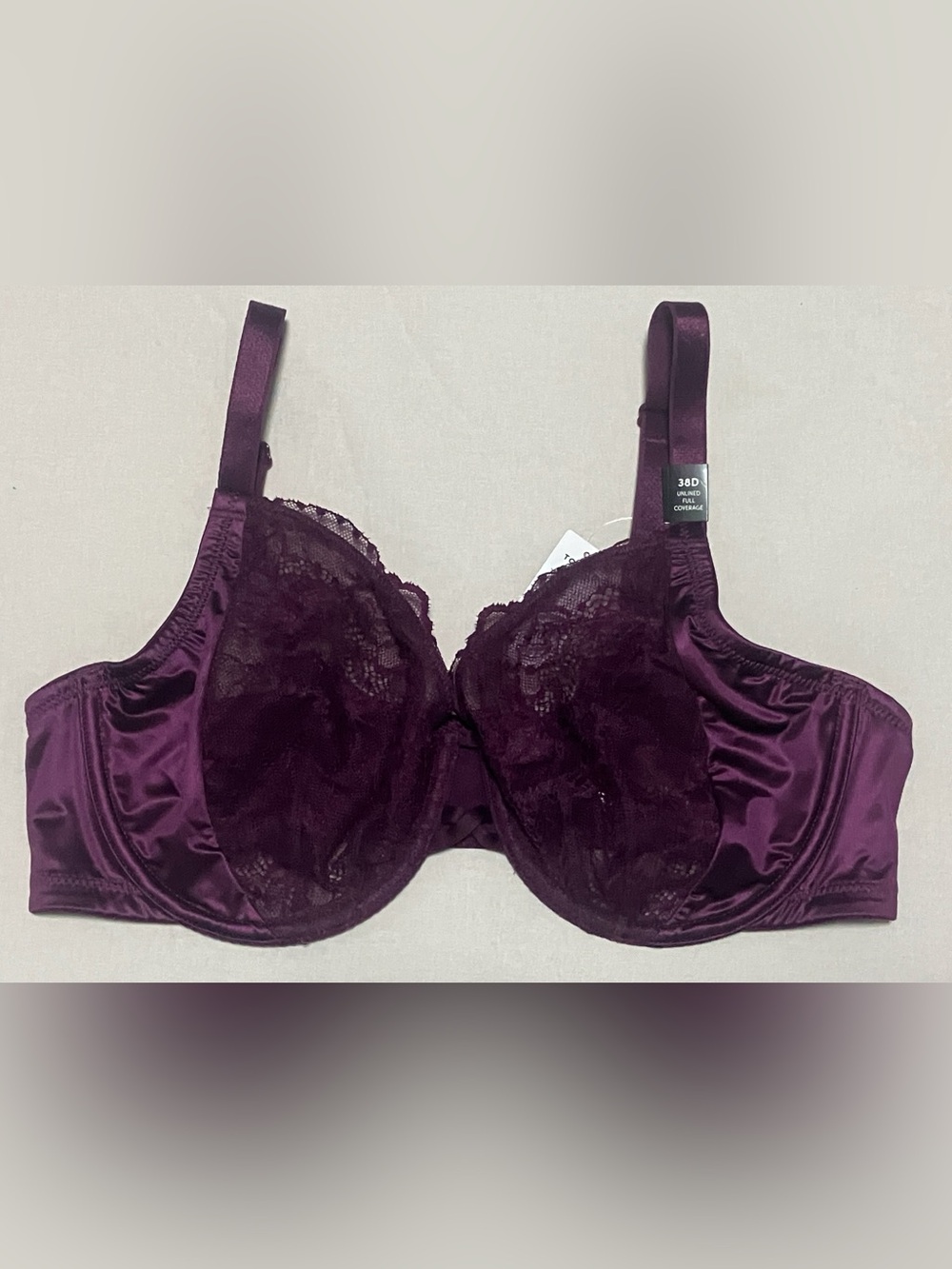 Torrid Full Coverage Unlined Lace Bra – 38D – Potent Purple – NWT
